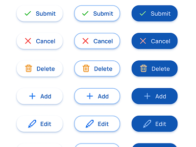 FAB Extended - Buttons UI design for Material X kit