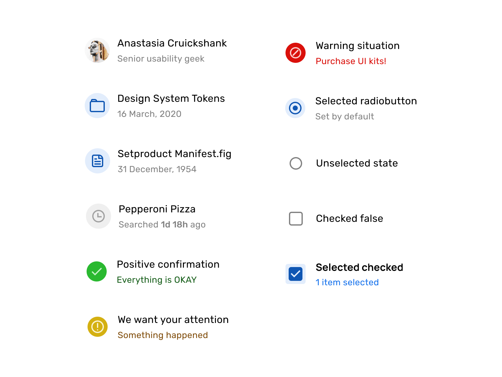 Material X Design System Ui Kit Figma Lists By Roman Kamushken For