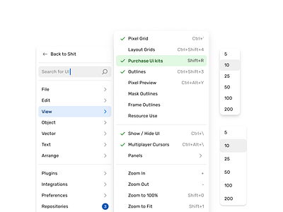 Material X design system UI kit - Figma Contextual Menu