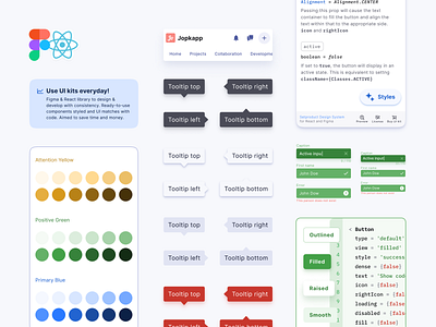 React UI kit for Figma — Design & Code toolkit 2-in-1