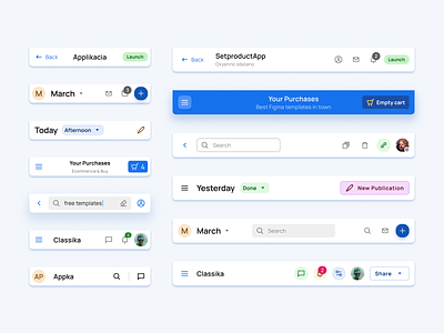 Appbar Ui design components for Figma Material X kit