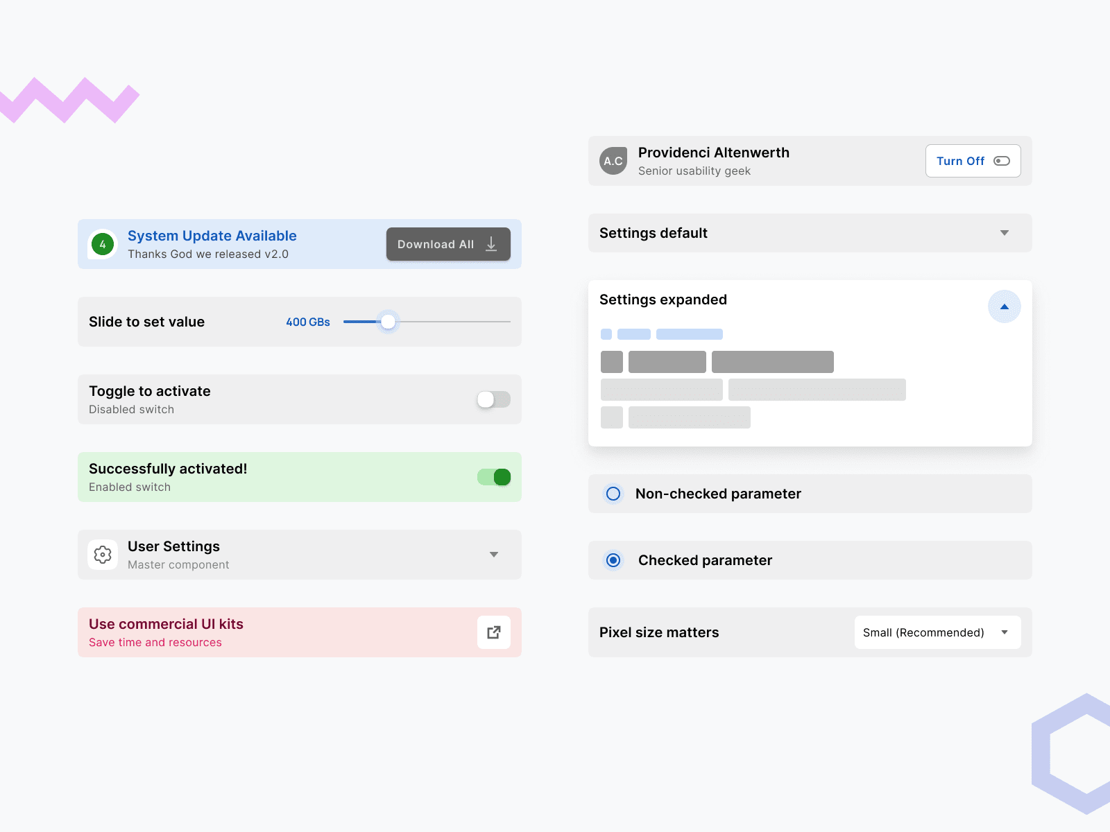 Settings ui design figma material x kit by roman kamushken for