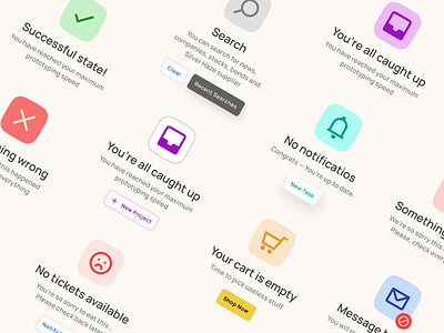 Empty states for Material X design system