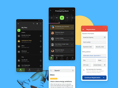 Android app UI design - Figma templates
