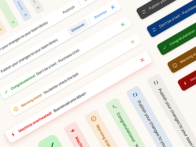 Figma Material X kit - Snackbar components UI design