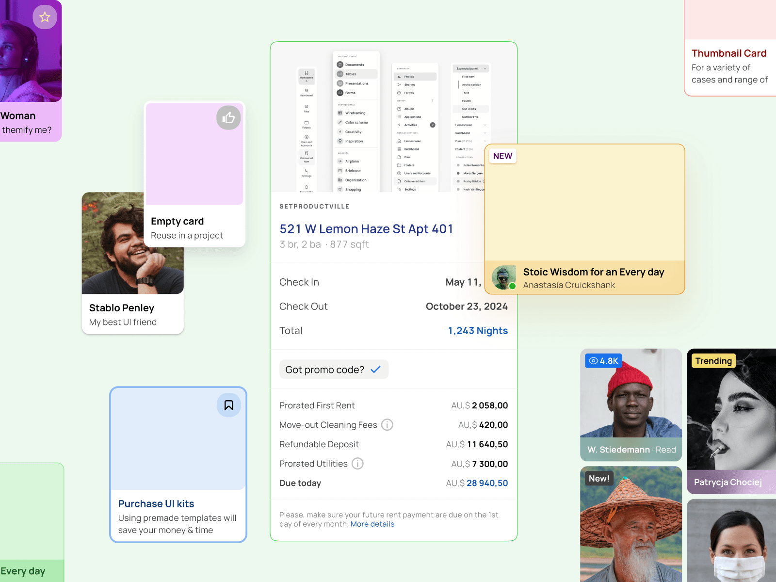 Dribbble Cards UI design templates Figma Material X kitmin.png by