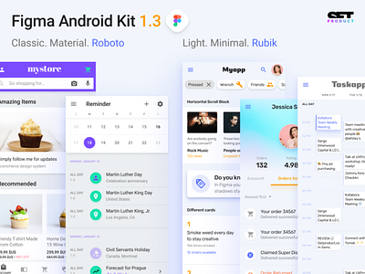 Figma Material UI kit - Mobile app Android templates android app button card dashboard design design system figma header material mobile navigation template templates ui ui kit web