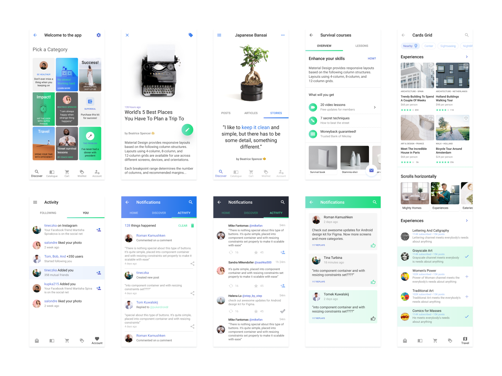 Material Design System - Android UI Kit by Roman Kamushken for ...