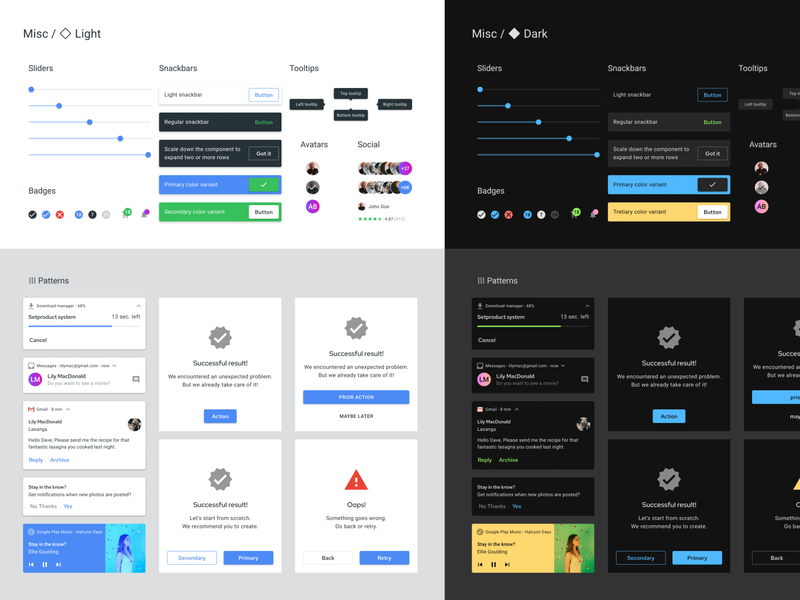 Figma templates Material Design UI kit by Roman Kamushken for