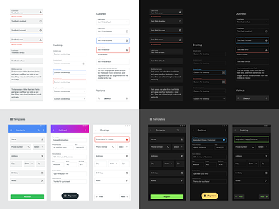 🔥 Material UI kit — Figma Android templates android app dark dashboad design design system figma input input field inputs material mobile templates text field ui ui kit web