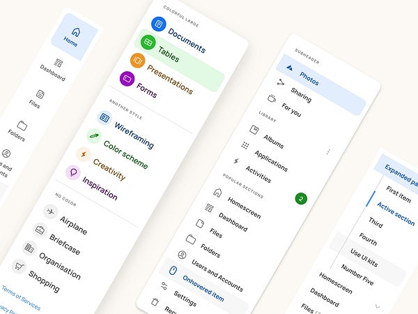 Figma Side Navigation designs, themes, templates and downloadable ...