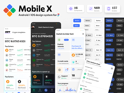 Mobile X for Figma - Android / iOS design system