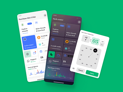 Figma iOS Android UI kit. Mobile design system & dashboard