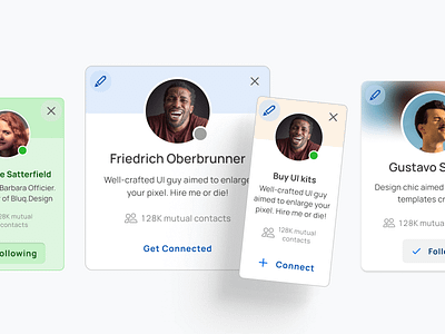 Figma Material X Design system - Card templates