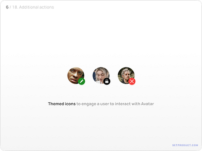 Avatar UI design guidelines - Actions