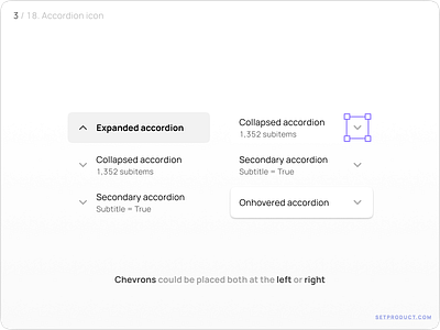 Accordion UI design chevron usage app design figma material templates tree ui ui kit