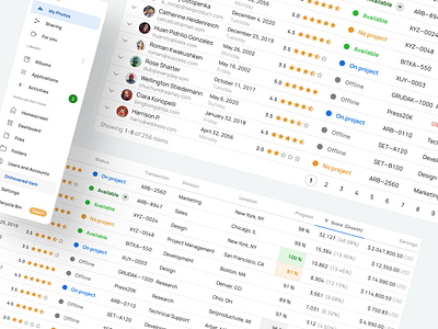 Figma UI kit — Material X table data grid