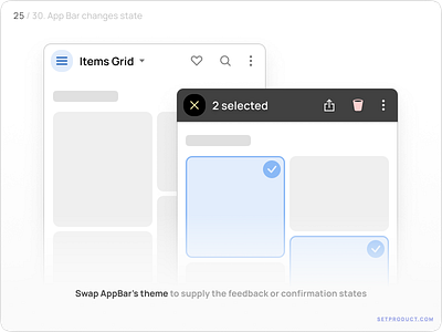 Application Bar UI design — States