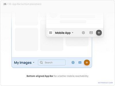 Bottom App Bar UI design