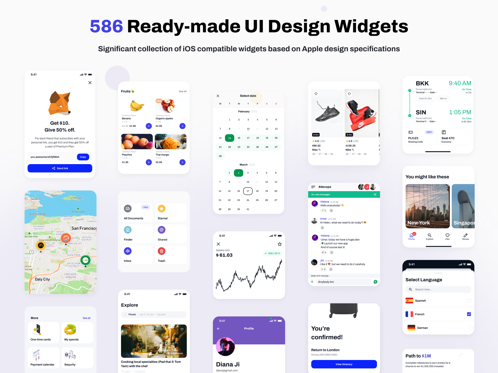 New Figma iOS UI kit with 280+ mobile templates
