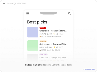 Badge (aka Tag) UI design exploration