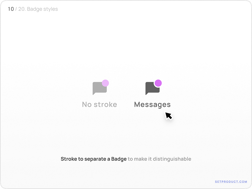 Badge (aka Tag) UI design exploration by Roman Kamushken for Setproduct