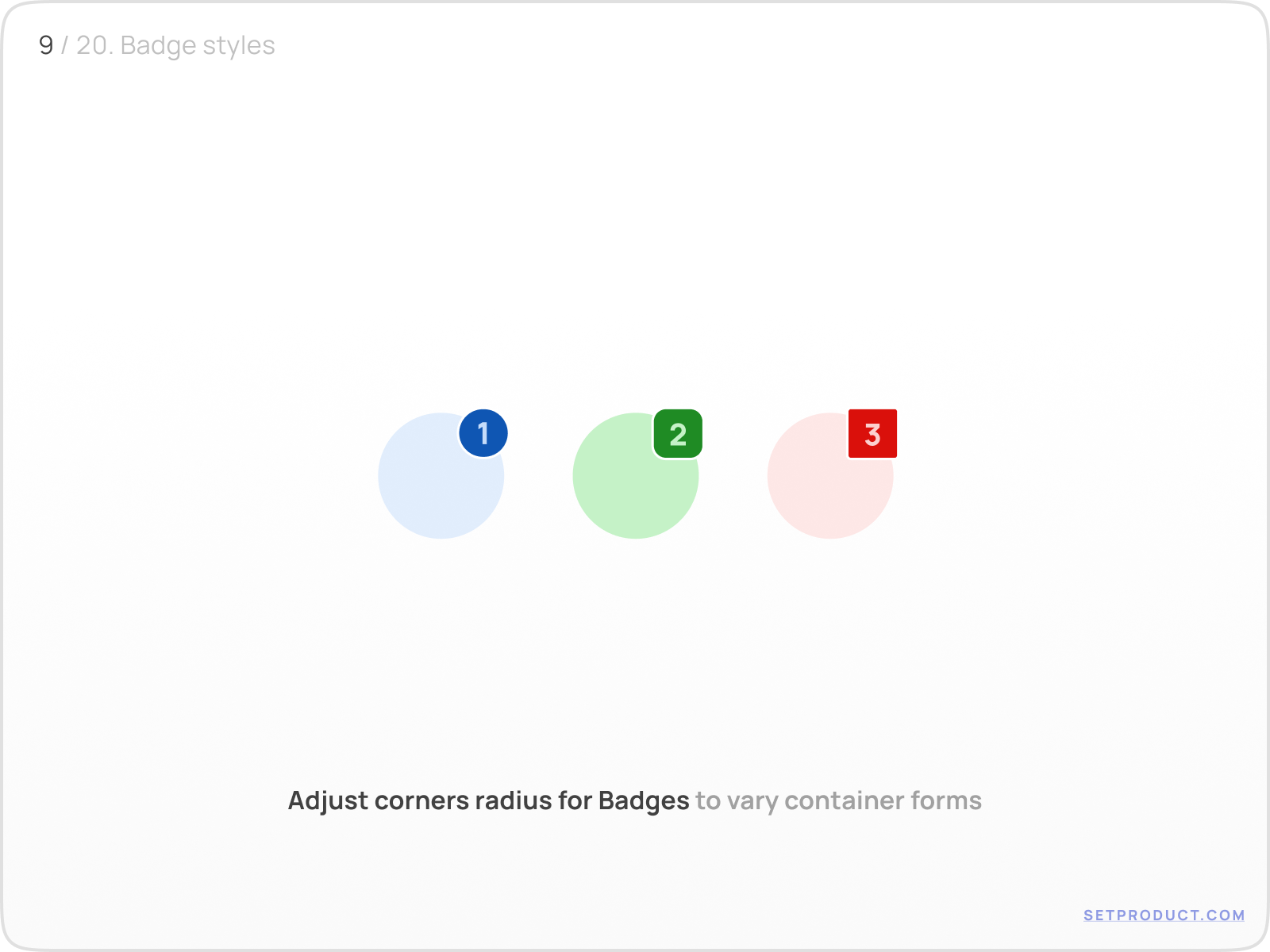 Badge (aka Tag) UI design exploration by Roman Kamushken for Setproduct