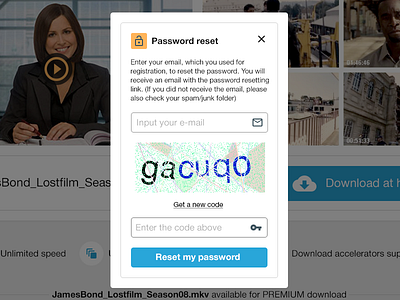 Modal Popup Password Reset helvetica modal password pop up popup reset