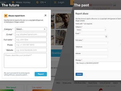 Comparison: The future / The past forms helvetica input submit textarea