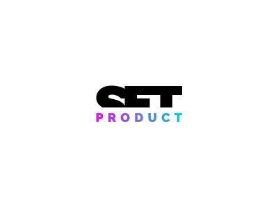 Setproduct Logo bold brand gradient identy impact logo product design