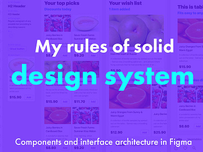Medium article ☕ Solid design system. Figma components collaboration design end figma front management system ui