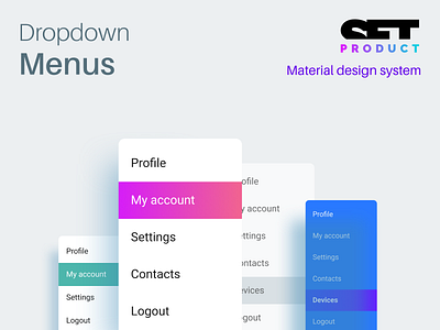 Dropdown Menus app bar design drawer figma material menu nav navigation pop ui web