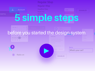 Design system tutorial. 5 steps to keep in mind app components design figma hint kit landing layout product system tutorial ui