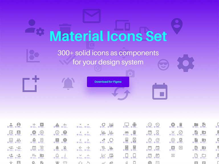 300+ material icons set for Figma by Roman Kamushken on Dribbble