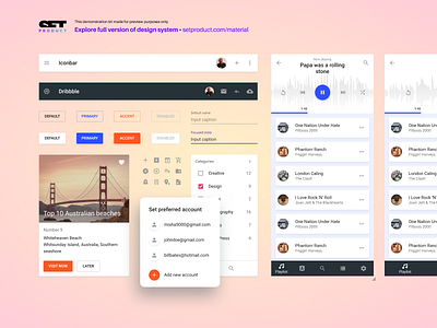 Material Design System demo for Figma angular app demo design figma kit material prototype react system ui web