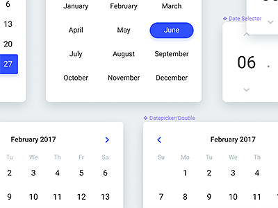 📆 Datapicker for v 1.4 app calendar date datepicker design figma material menu picker pop ui web