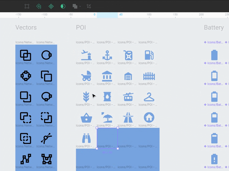 🆙 1001+ material icons masked! figma icon icons kit library material pack set ui