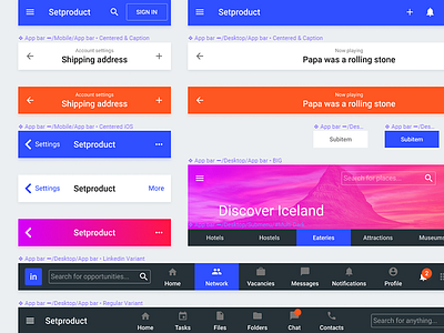 Material UI Toolbar by Roman Kamushken on Dribbble