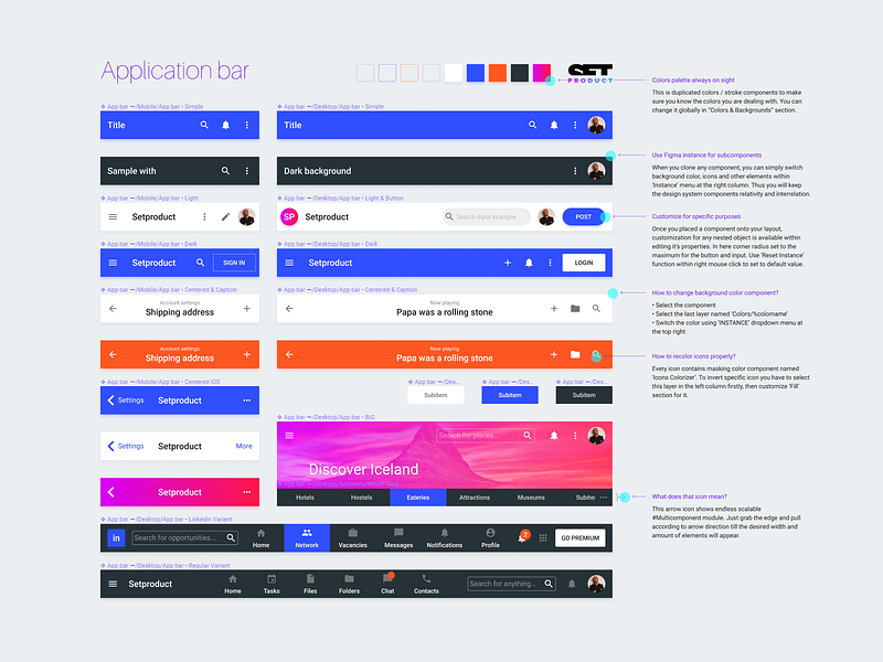 Material UI Toolbar by Roman Kamushken on Dribbble