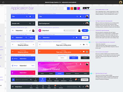 Material UI Toolbar by Roman Kamushken on Dribbble