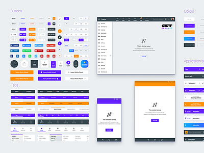 Material Design System for business app components design figma kit library onboarding product responsive system team ui