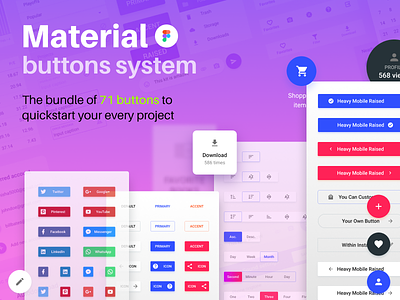 Figma material buttons template