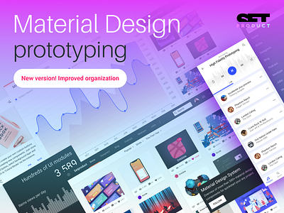Prototype Material Design with templates in Figma android angular app application design figma material prototype prototyping react template ui