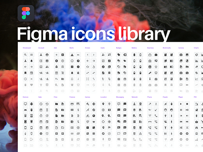 Figma icons library component figma icons library pack set symbol team