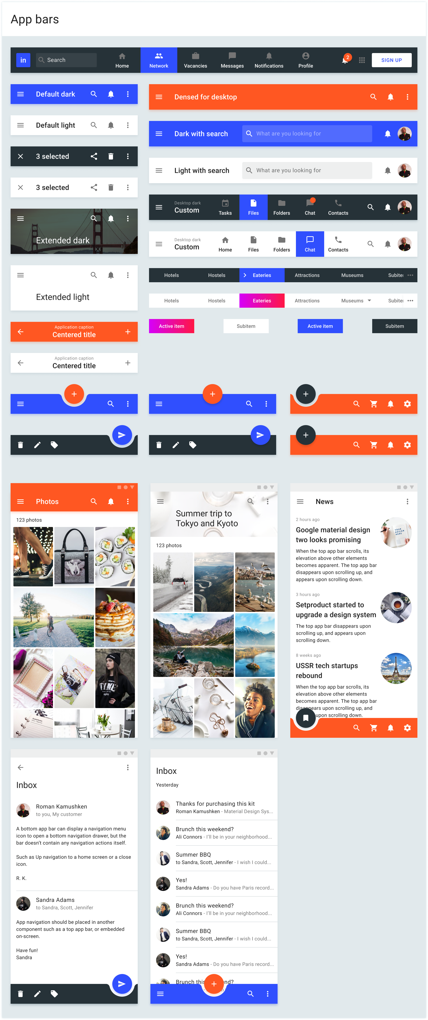 Figma Android Templates. New Material Design Updated By Roman Kamushken ...