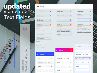 Figma design kit. Updated material text fields area design fields figma inputs kit material system text