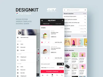 Figma android kit android app design ecommerce figma inputs kit material shop shopping system ui