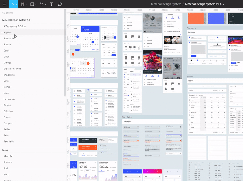 Figma search in local components now AVAILABLE! android app design design kit design system figma material prototyping templates ui kit