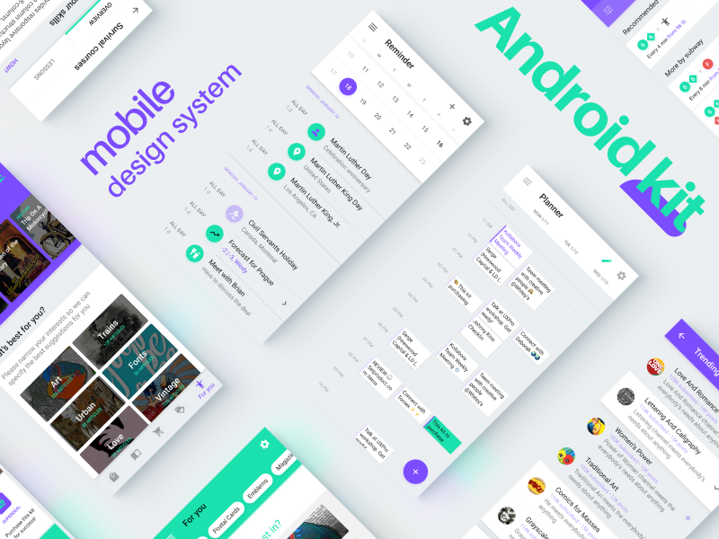 Download Android kit. Figma mobile templates v1.2 by Roman Kamushken on Dribbble