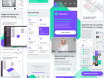 Figma Mobile Templates Kit on video design design system figma icon kit landing landing page logo prototyping system templates theme typography ui ui kit ux web